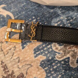 Cassandre BELT WITH SQUARE BUCKLE IN GRAINED LEATHER